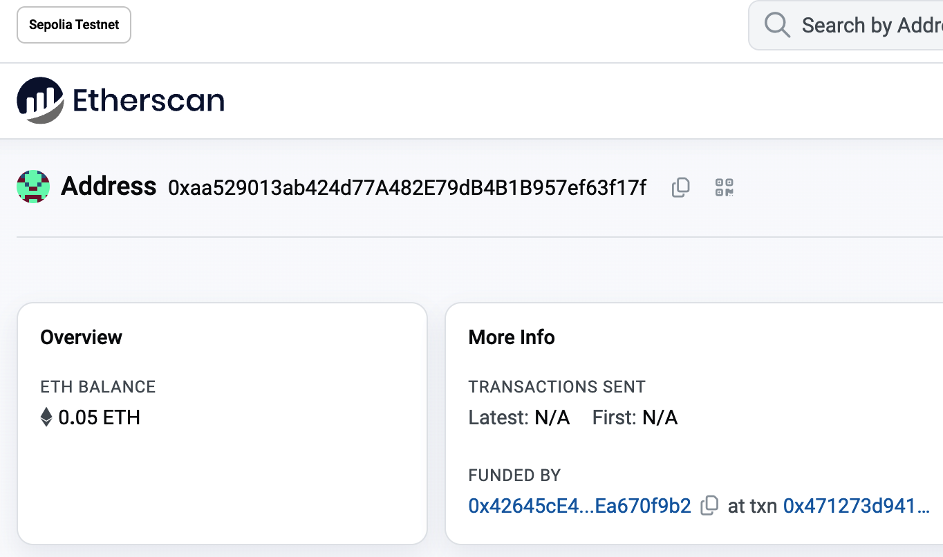 Address transaction history on Etherscan